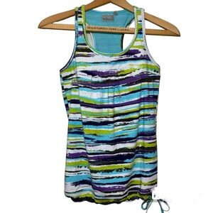 Athleta Tinker Racerback Watercolor Tank. Adjustable side tie. Women’s XS